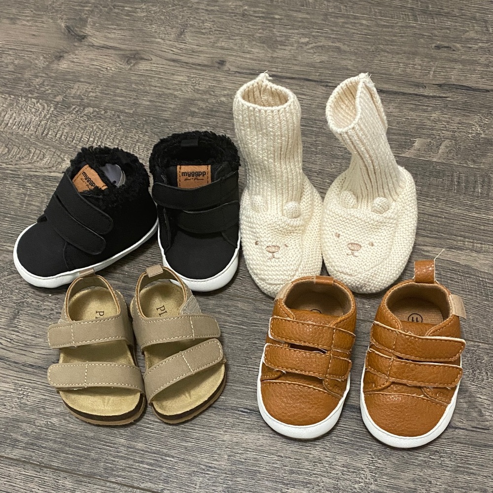 4 pairs baby boy shoes